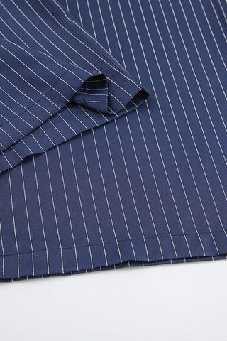 High-Waist Pinstripe Casual Pants