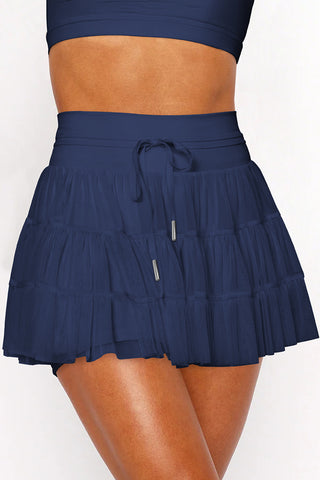 Pleated High Waist Mini Skirt