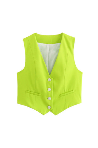 Classic Buttoned Waistcoat Vest