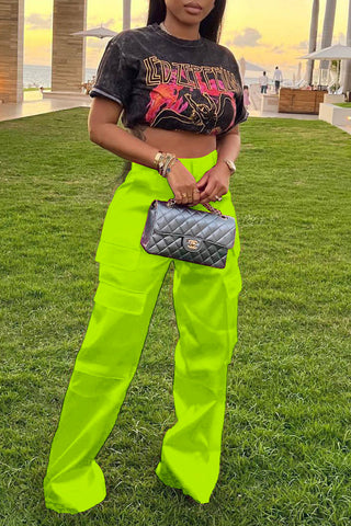 Graphic Tee with Casual Utility Pants