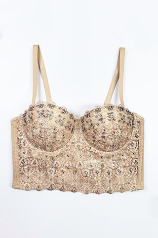 Embellished Bustier Tank Top