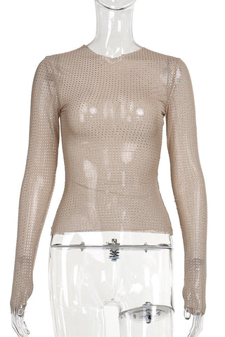 Long-Sleeve Fitted Blouse