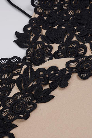 Lace Overlay Mini Dress