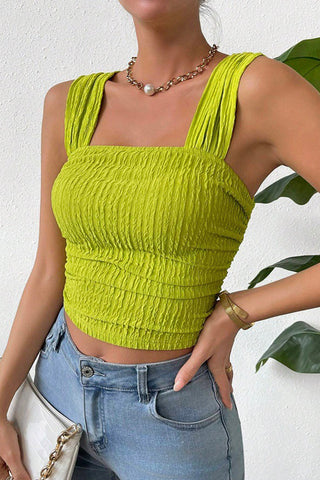 Smocked Square Neck Cami Top