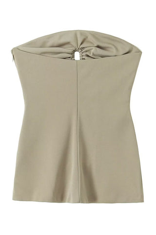 Ruched Strapless Tube Top