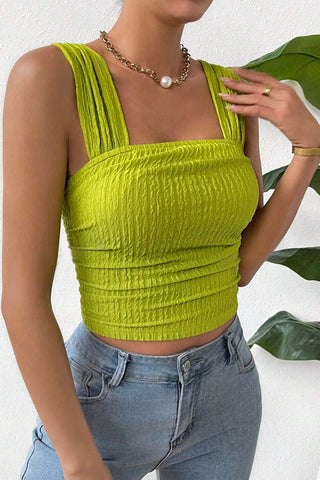 Ruched Crop Tank