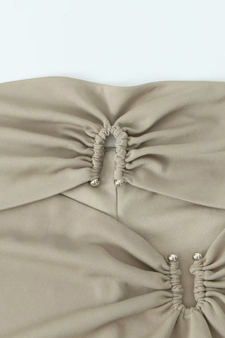 Ruched Strapless Tube Top