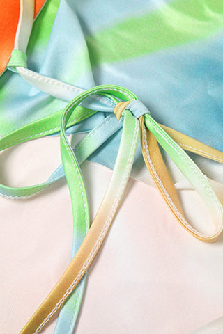 Tie-Dye Strappy Casual Dress