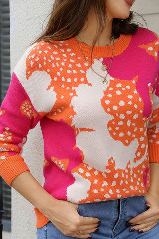 Patterned Knit Sweater