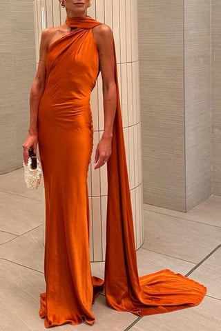 Asymmetric Neckline Casual Dress