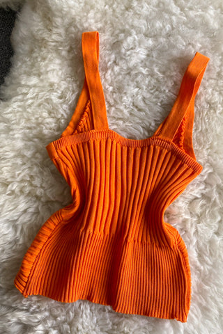 Ribbed V-Neck Tank Top