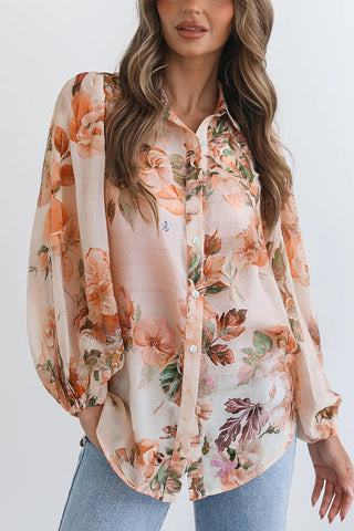 Floral Puff Sleeve Blouse