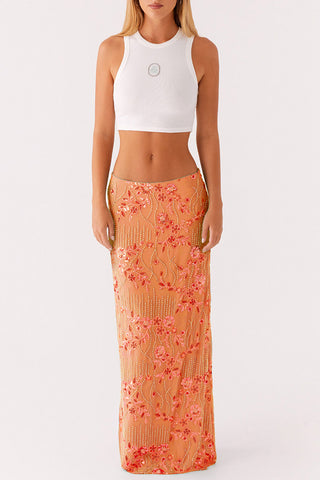 Embellished Maxi Skirt