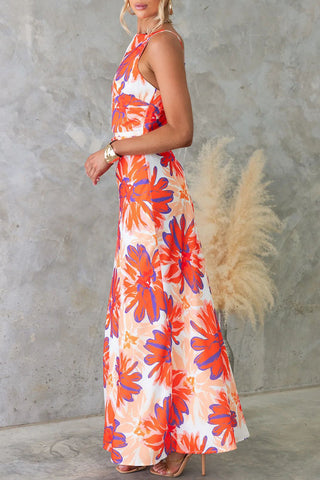 Floral Pattern Maxi Dress