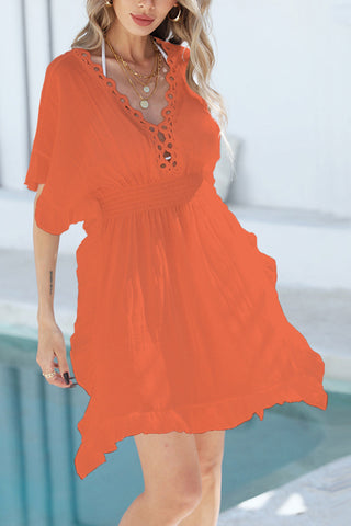 Crochet-Trim Cover-Up Dress