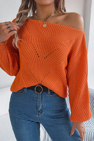 Off-Shoulder Knit Sweater