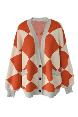 Geometric Patterned Cardigan