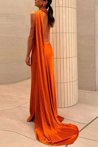 Asymmetric Neckline Casual Dress