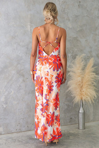 Floral Pattern Maxi Dress