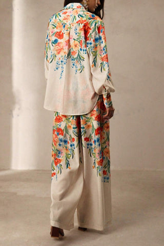 Floral Print Shirt & Pants Set