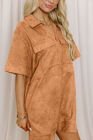 Short Sleeve Pocket Casual Dress