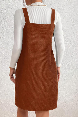 Sleeveless Casual Pinafore Dress