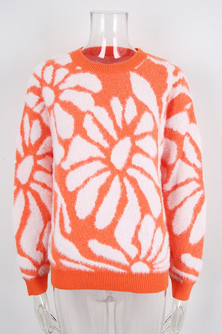 Floral Pattern Sweater