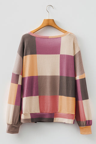 Oversized Checkered Sweatshirt