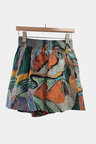 Abstract Print Vest and Shorts Set