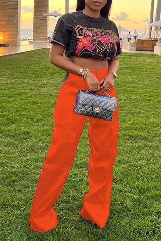 Graphic Tee with Casual Utility Pants