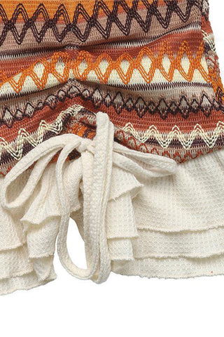 Patterned Sleeveless Casual Dress