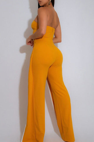 Strapless Wide-Leg Jumpsuit