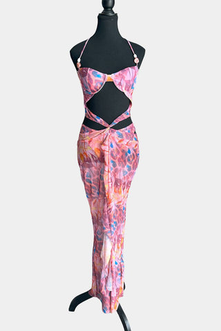 Artistic Print Bikini Dress