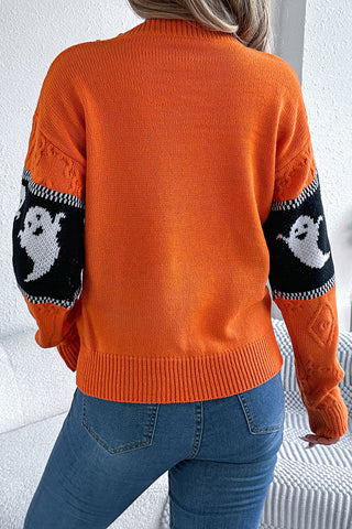 Playful Ghost Knit Sweater
