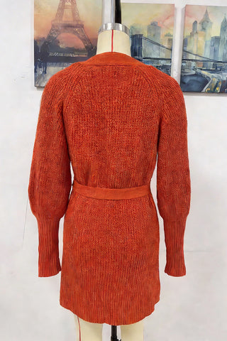 Tie-Waist Longline Cardigan