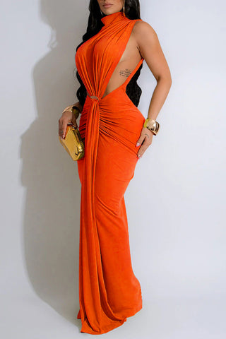 Twist Halter Maxi Dress