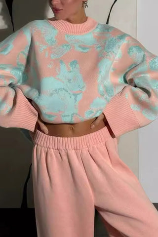 Relaxed Knit Sweater and Pants Set