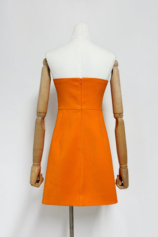 Strapless Floral Embellished Dress