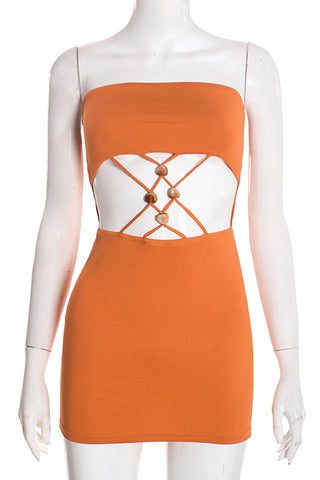 Strappy Cut-Out Casual Dress