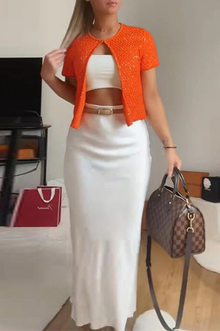 Scoop Neck Textured Knit Tank Top