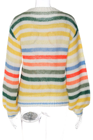 Striped Tie Pattern Sweater