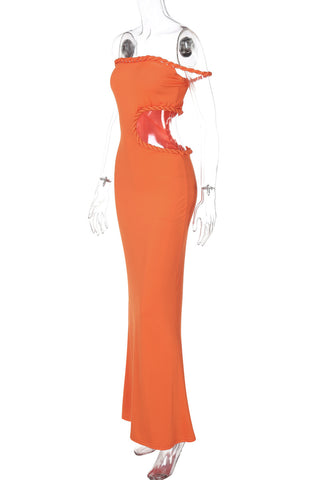 Cutout Strapless Casual Dress