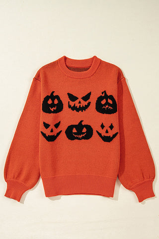 Halloween Pumpkin Graphic Sweatshirt
