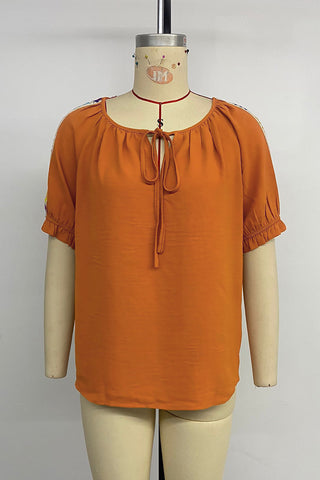 Floral Sleeve Peasant Blouse