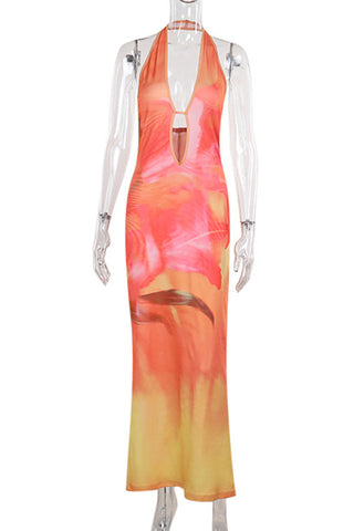 Halter Neck Maxi Dress