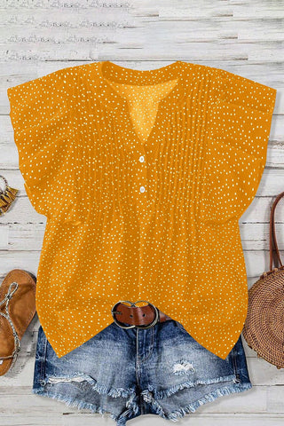 Polka Dot Flutter Sleeve T-Shirt