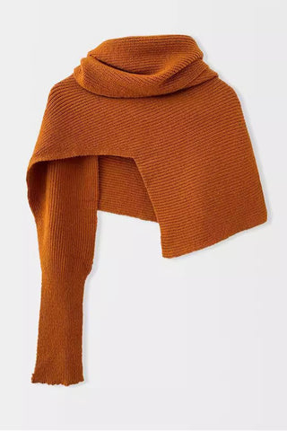 Asymmetrical Ribbed Shrug Cardigan