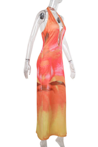 Halter Neck Maxi Dress