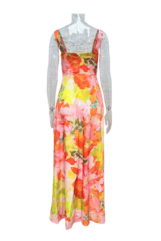 Floral Maxi Dress with Square Neckline