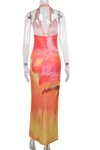 Halter Neck Maxi Dress